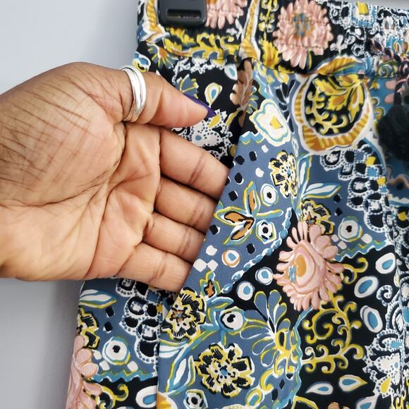 LOFT Floral Pocketed Drawstring Mini Skirt XXSP - Picture 4 of 8